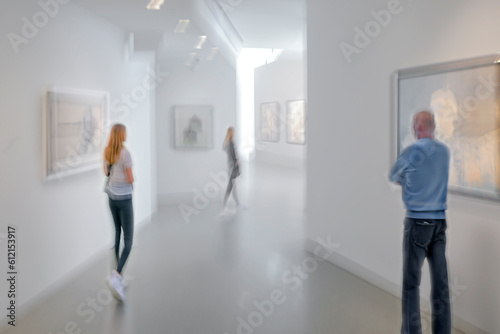 people in the art gallery center