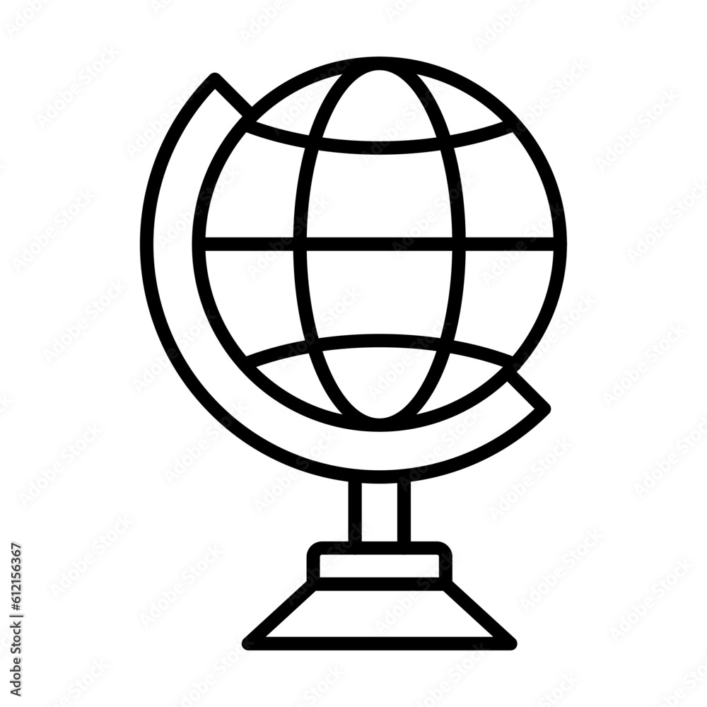 Globe Stand Icon Globe Stand Icon