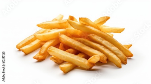 Delicious Crinkle Cut French Fries isolated