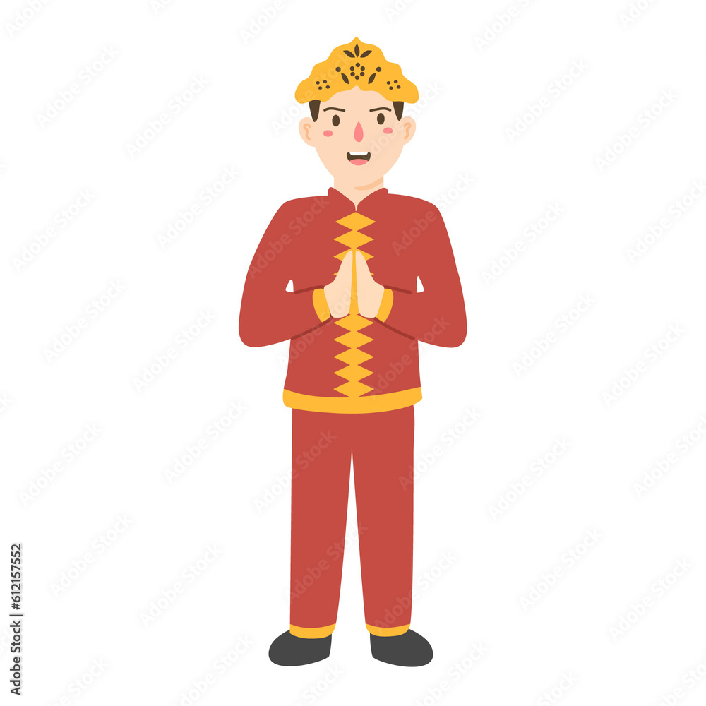 man wearing bangka belitung traditional dress man wearing bangka belitung traditional dress