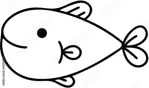 fish.black line