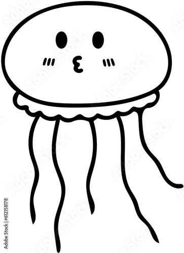 jellyfish.black line