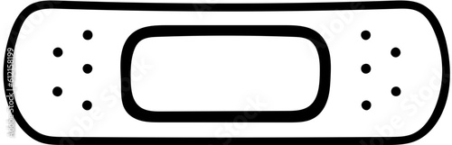 adhesive plaster.black line