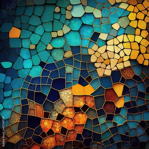 mosaic tiles texture abstract background with squares