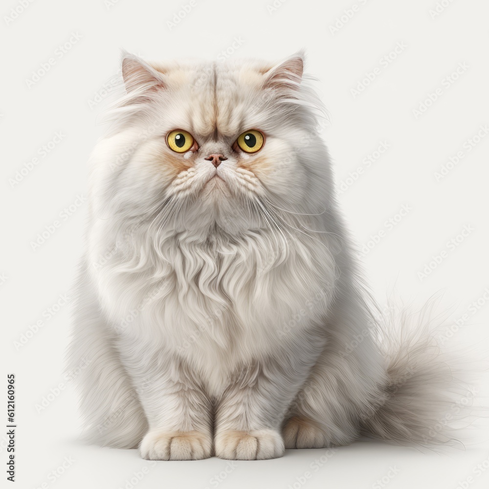 persian cat isolated on white