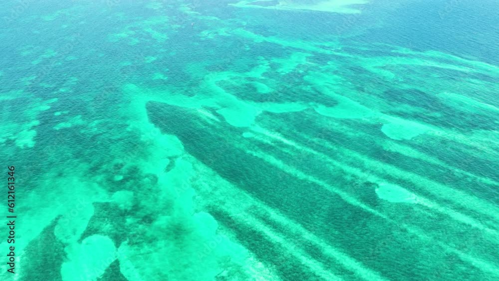 Aerial shot of the ocean near the Florida Keys. Aerial shot of the ocean near the Florida Keys.