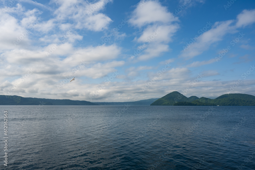 日本の北海道の洞爺湖の美しい風景