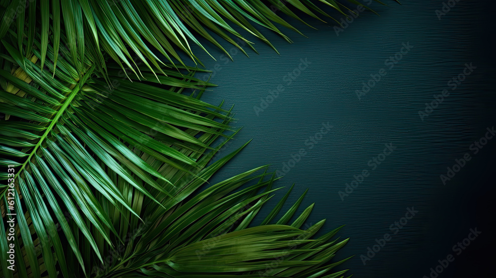 Group of big green banana leaves of exotic palm tree in sunshine on white background. Tropical plant foliage with visible texture. Pollution free symbol. Close up, copy space. Generative AI Group of big green banana leaves of exotic palm tree in sunshine on white background. Tropical plant foliage with visible texture. Pollution free symbol. Close up, copy space. Generative AI