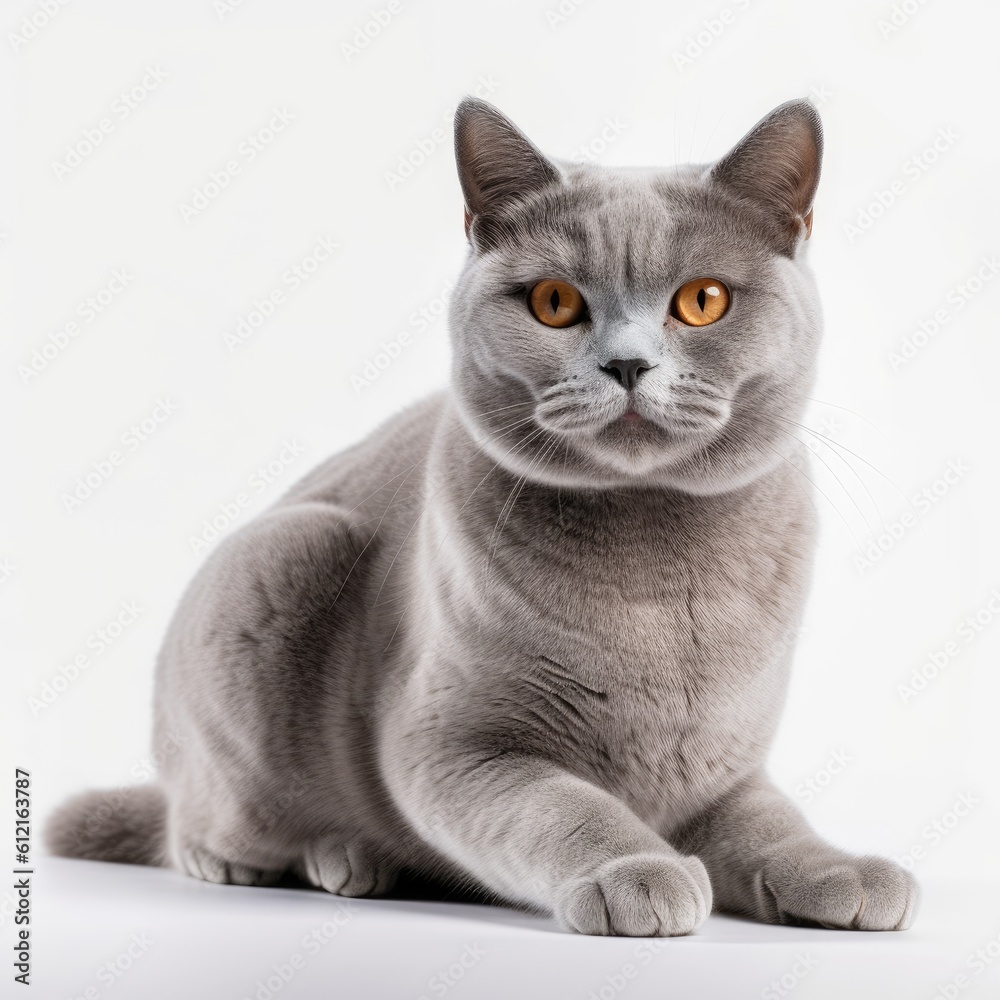 british cat isolated on white british cat isolated on white