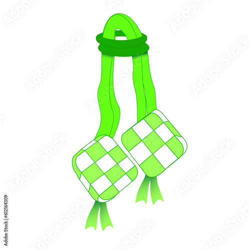 holiday green or white rhombus on Eid al-Fitr and Idhul Adha Islamic holidays