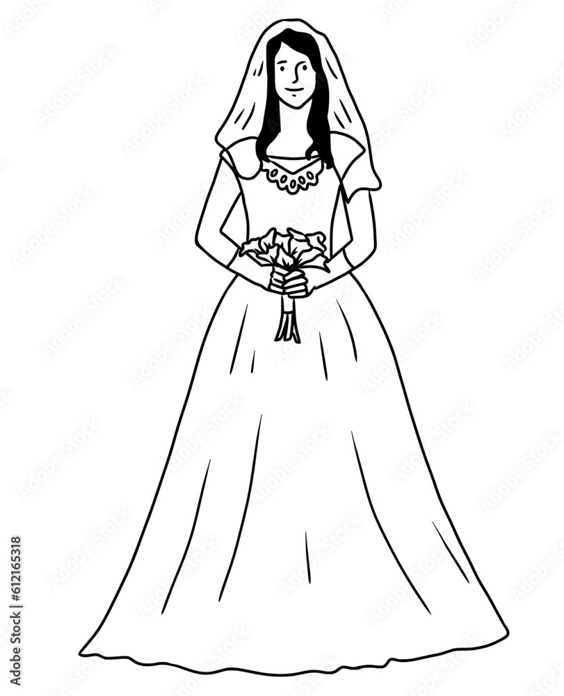 Fototapeta premium Couple Marriage. Bride and Groom in Marriage.