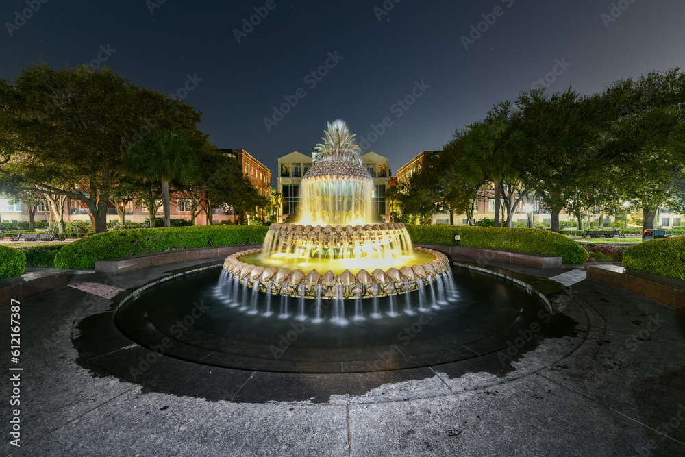 Fototapeta premium Pineapple Fountain - Charleston, South Carolina