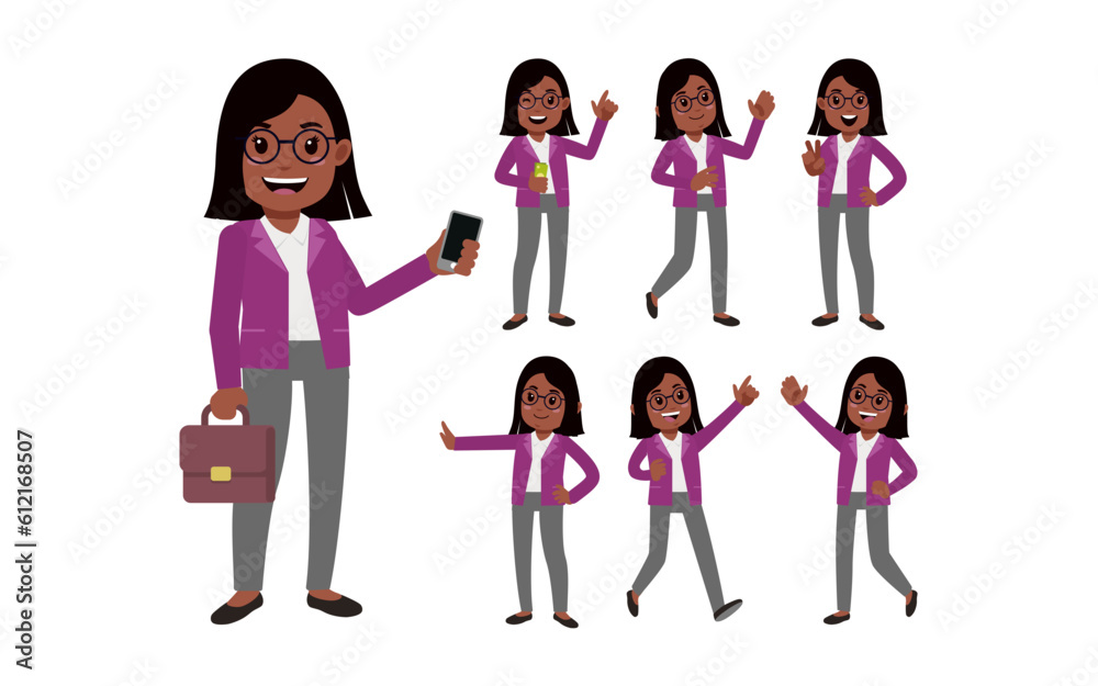 Obraz premium Set of people with different poses