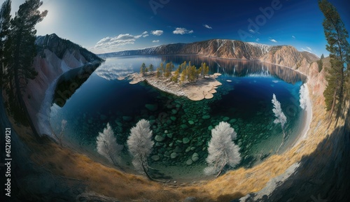 Lake Tahoe California Nevada USA view of the world