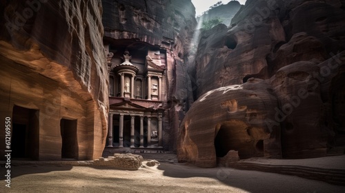 Petra Jordan cave temple in the cave