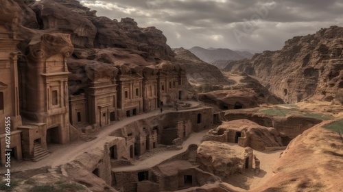 Petra Jordan view of the city of historic city