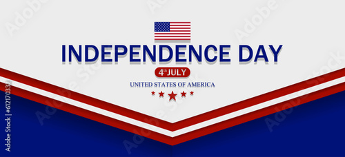 Happy Independence day United States of America template. Vector illustration. Suitable for Poster, Banners, background and greeting card. 