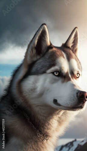 siberian husky portrait