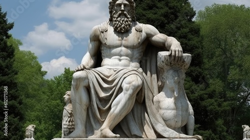 STATUE OF ZEUS AT OLYMPIA statue in the garden of the palace