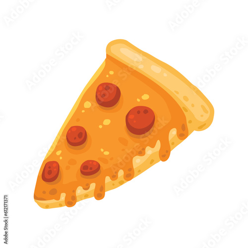 Pizza food cartoon vector illustration