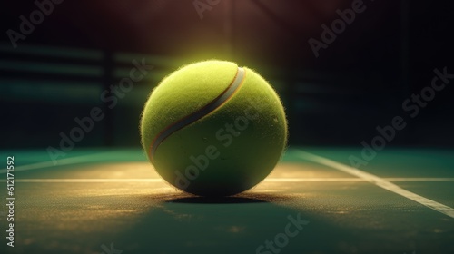 tennis ball on court © Stream Skins