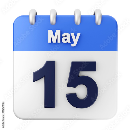 3d calendar icon illustration render