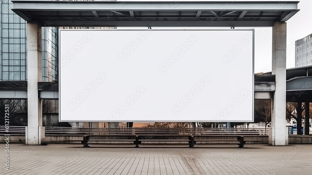 advertisement board as empty blank white advertisement board as empty blank white
