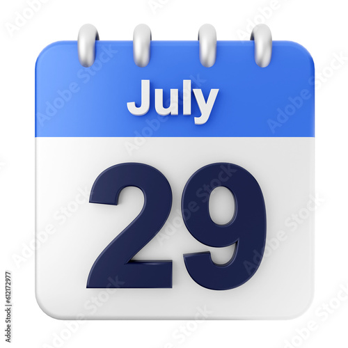 3d calendar icon illustration render