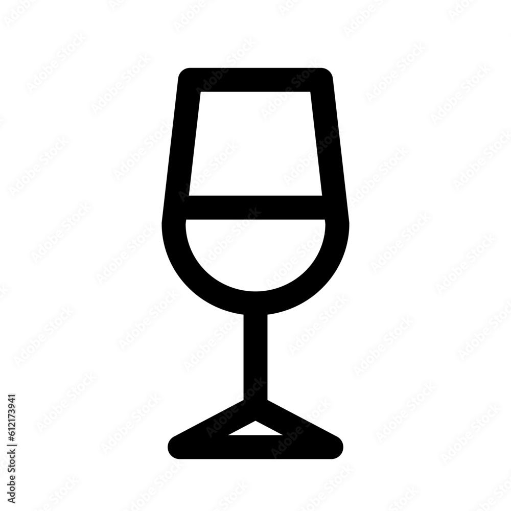 飲み物、ワイン、酒、アルコール、グラスを表すラインスタイルのアイコン 飲み物、ワイン、酒、アルコール、グラスを表すラインスタイルのアイコン