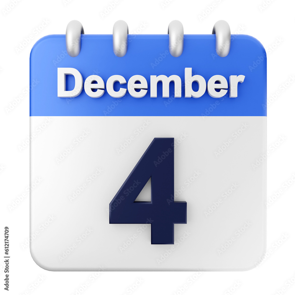 3d calendar december icon illustration render 3d calendar december icon illustration render
