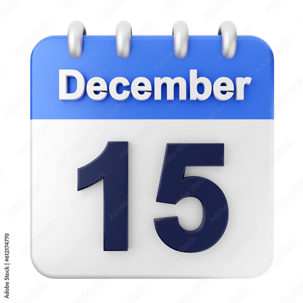 3d calendar icon illustration render