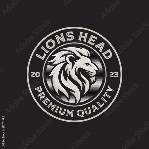 vintage Lion logo design vector template. Universal premium elegant creative symbol.