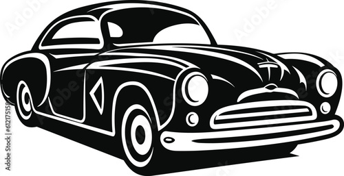 Classical Old Car Isolated Image