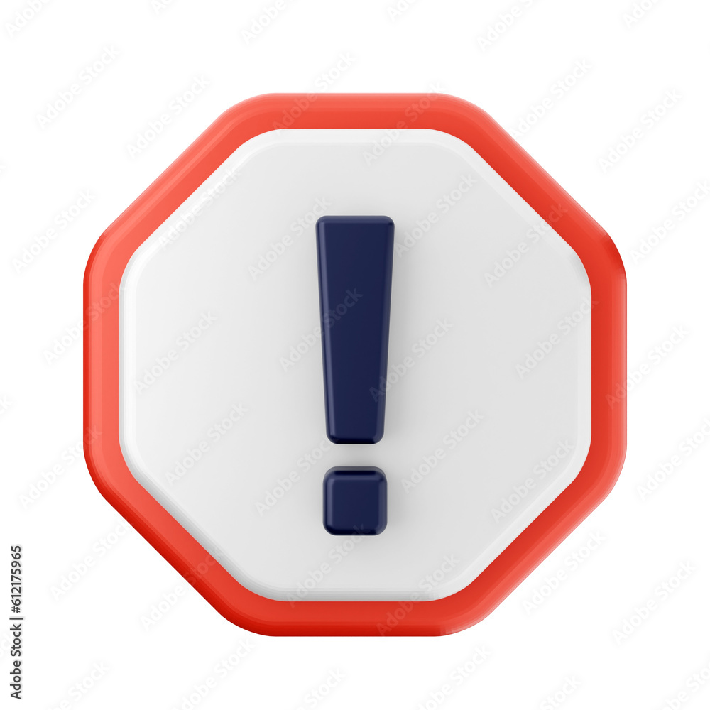 3d caution warning danger alert sing icon illustration render 3d caution warning danger alert sing icon illustration render