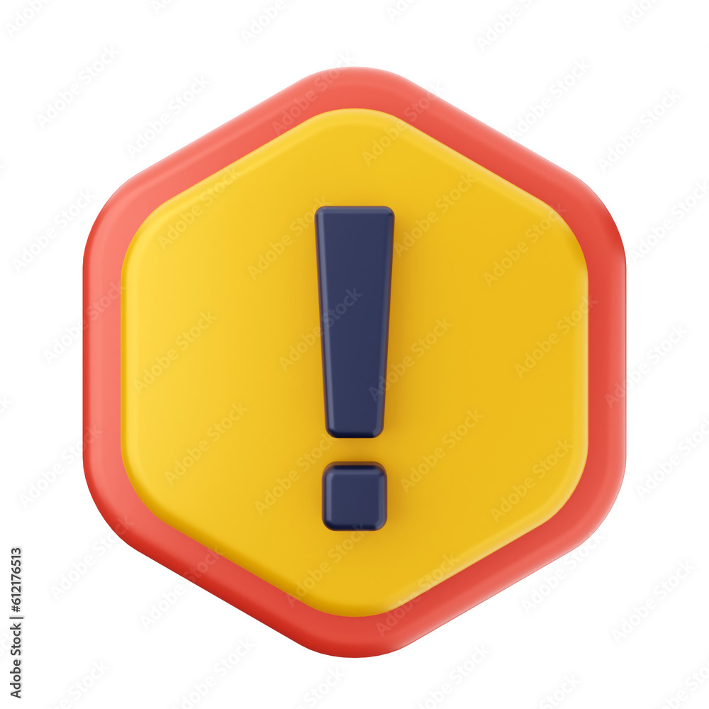 3d caution warning danger alert sing icon illustration render 3d caution warning danger alert sing icon illustration render