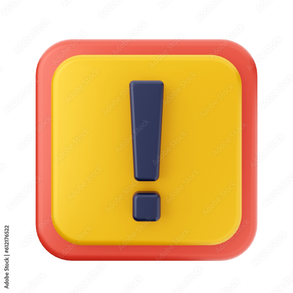 3d caution warning danger alert sing icon illustration render 3d caution warning danger alert sing icon illustration render