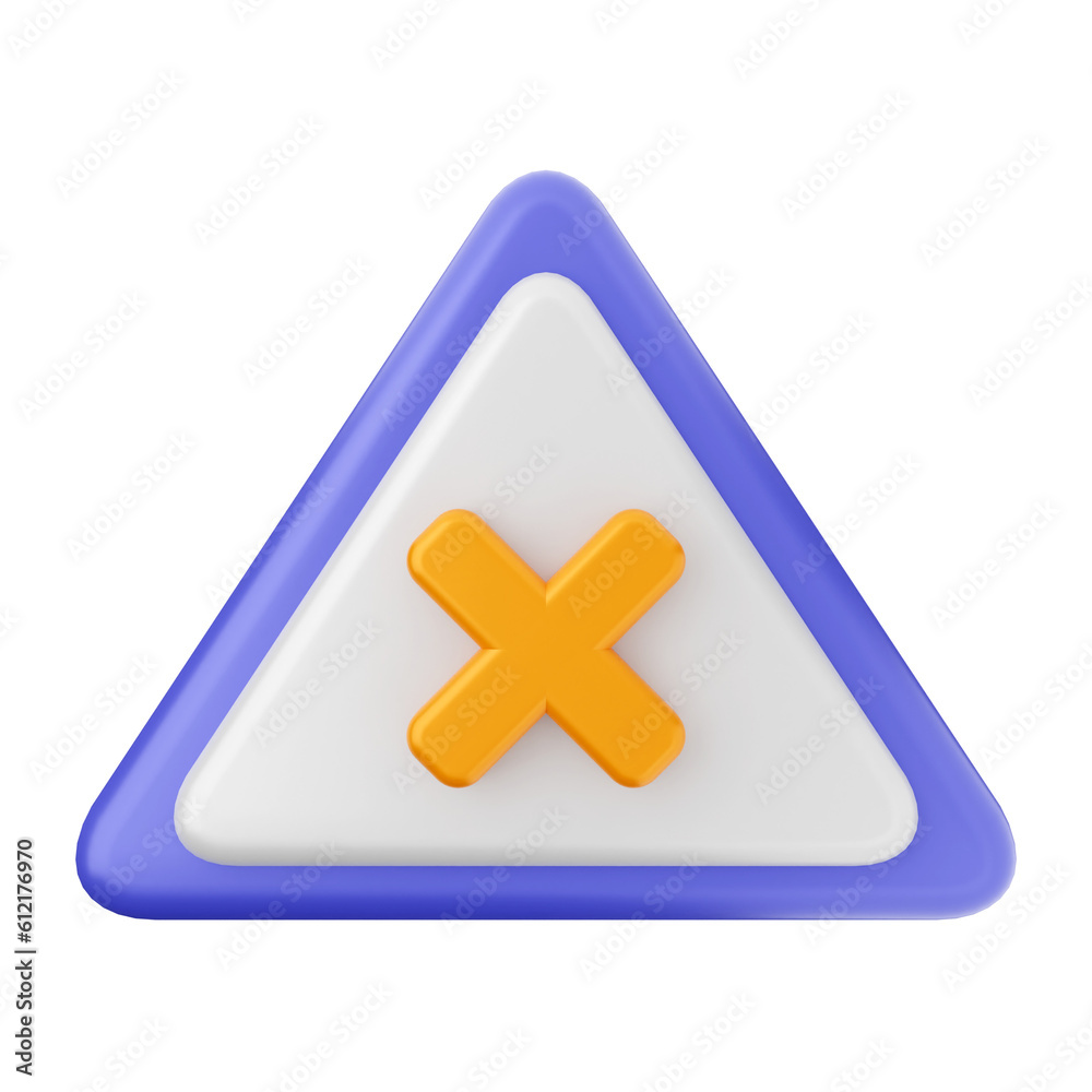 3d caution warning danger alert sing icon illustration render 3d caution warning danger alert sing icon illustration render