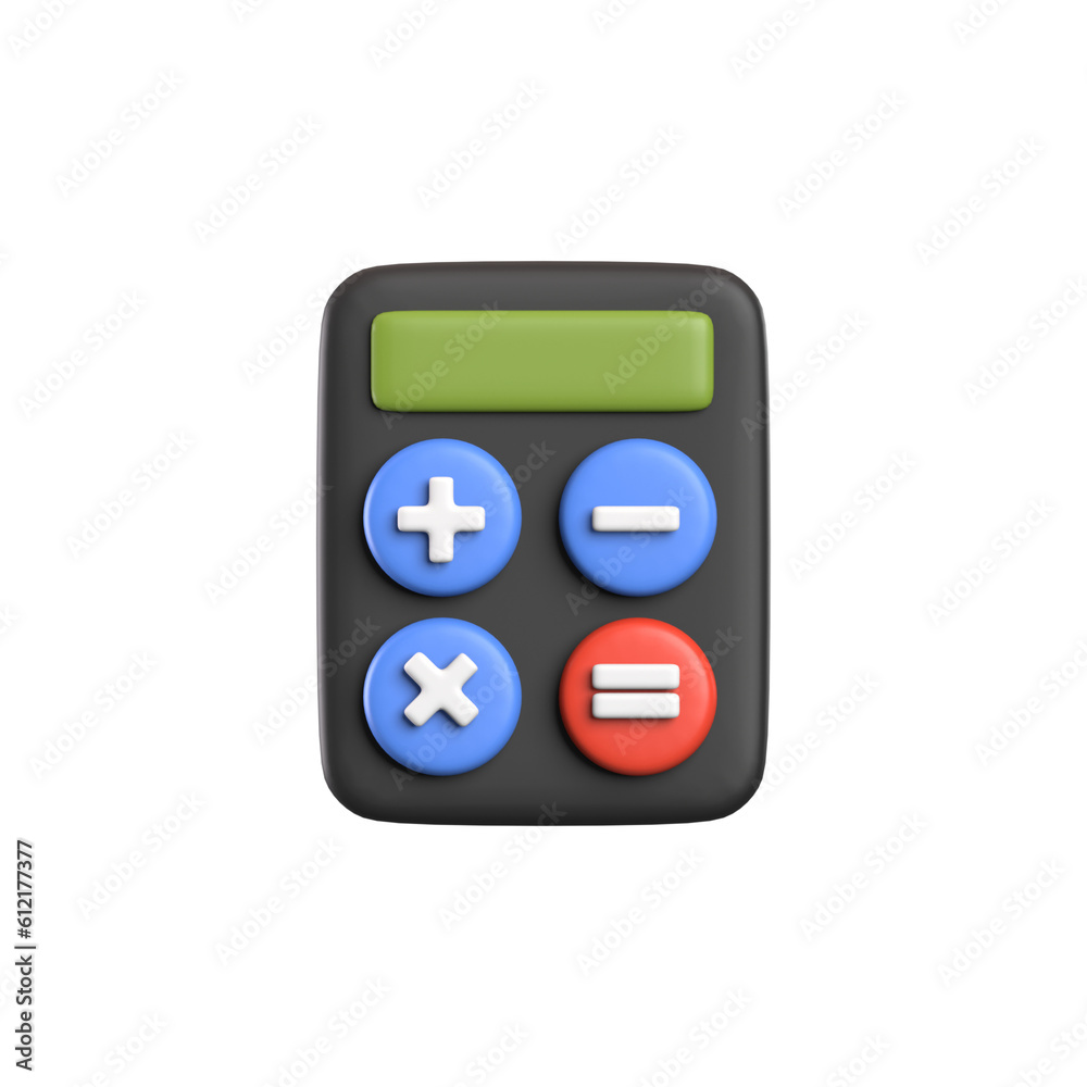 3d rendering - Calculator application icon 3d rendering - Calculator application icon