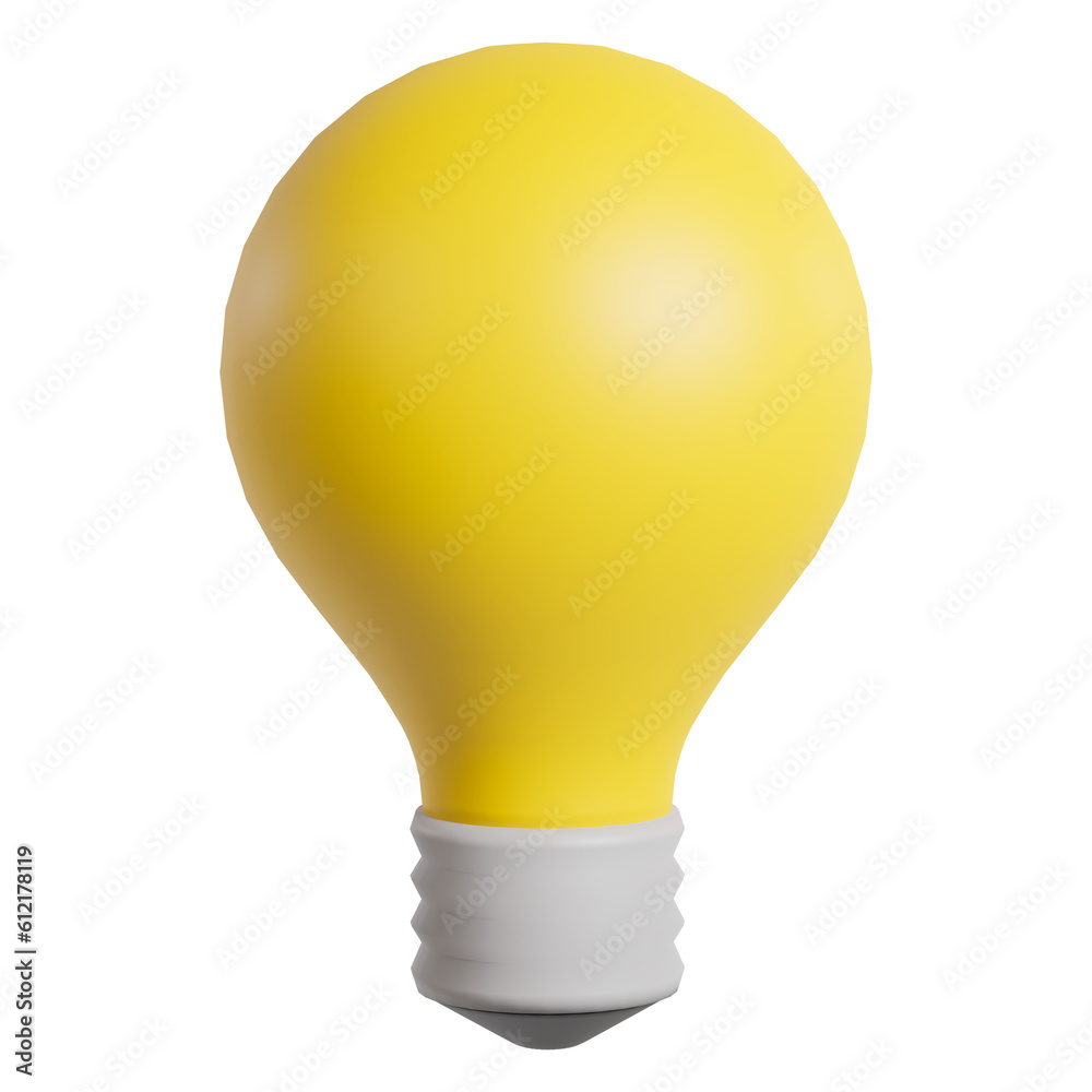 Yellow Lamp icon 3d render Yellow Lamp icon 3d render