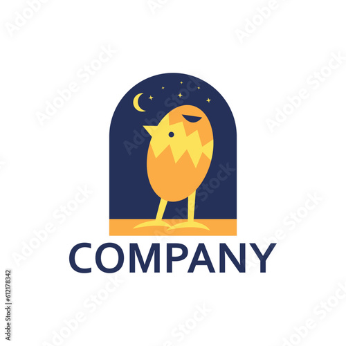 Monster chicken eggs logo. Modern, simple, character.