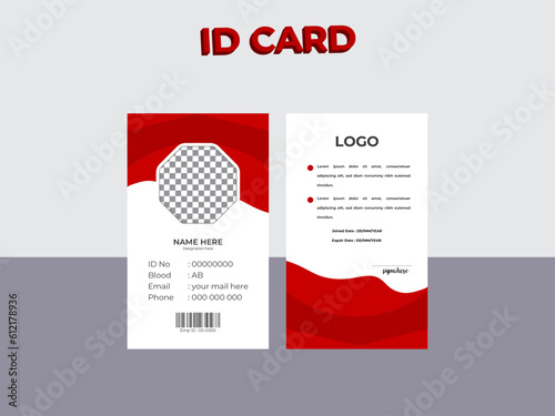 Abstract professional and creative id card template design. 