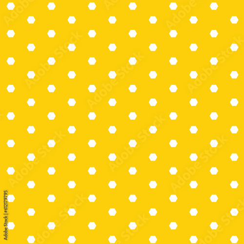 abstract seamless geometric white polygon pattern with yellow background.