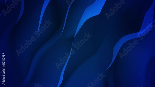 3D abstract digital technology animated blue light on blue background.