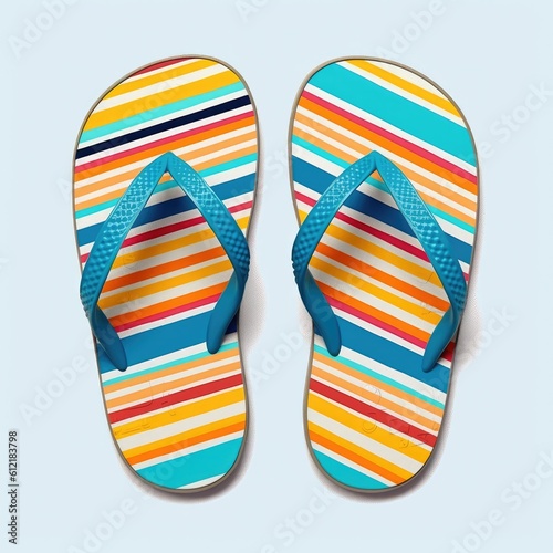 flip-flop sandals summer, with generative ai