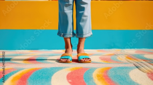 flip-flop sandals summer, with generative ai