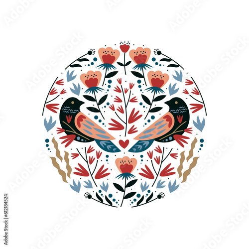 Twin Bird Illustration