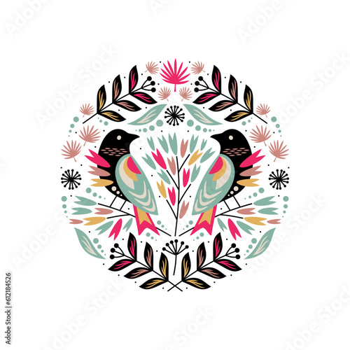 Twin Bird Illustration