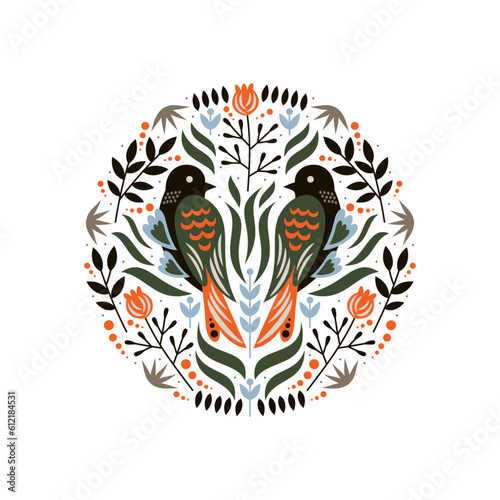 Twin Bird Illustration
