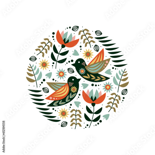 Twin Bird Illustration