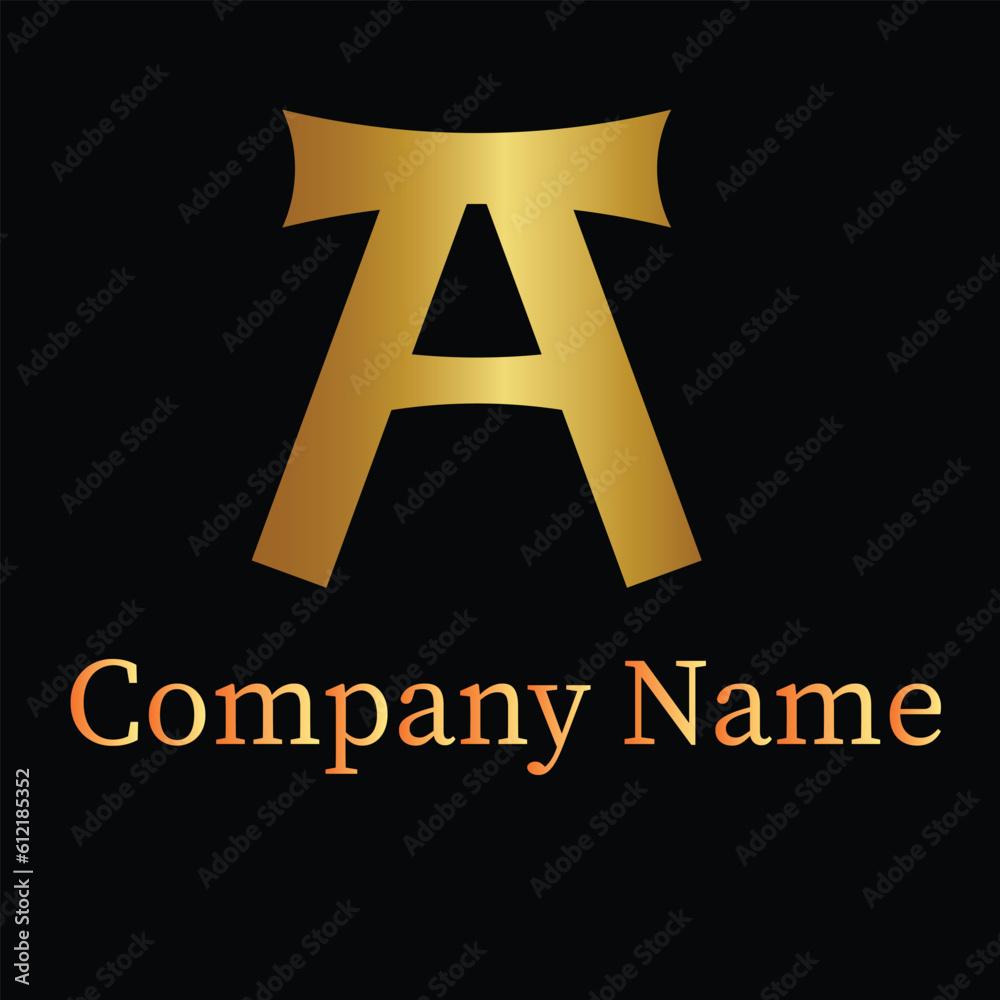 Obraz premium Creative vector logo design template. Golden symbol